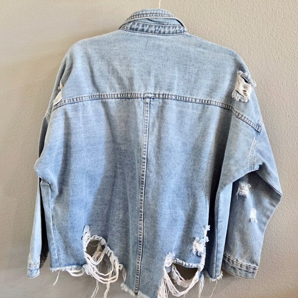 GB Distressed Denim Jacket - Picture 3 of 3
